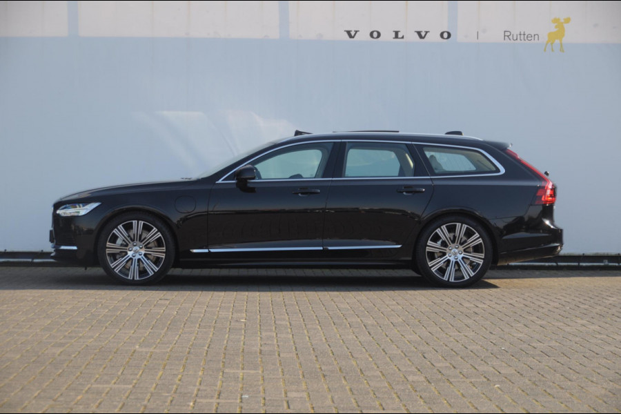 Volvo V90 T6 350PK Automaat Ultra Bright / Stoelmassage / Stoelventilatie en verwarming / Luchtvering / 360 Camera / Nappaleder / Head-up display / Apple Carplay / BLIS /