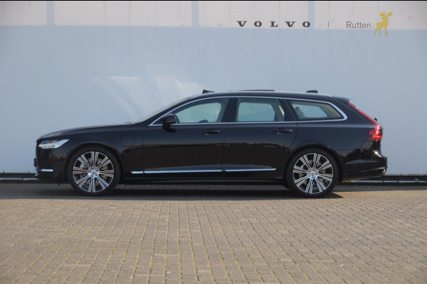 Volvo V90 T6 350PK Automaat Ultra Bright / Stoelmassage / Stoelventilatie en verwarming / Luchtvering / 360 Camera / Nappaleder / Head-up display / Apple Carplay / BLIS /