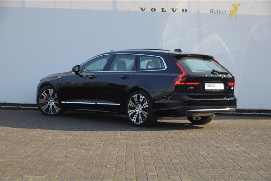 Volvo V90 T6 350PK Automaat Ultra Bright / Stoelmassage / Stoelventilatie en verwarming / Luchtvering / 360 Camera / Nappaleder / Head-up display / Apple Carplay / BLIS /