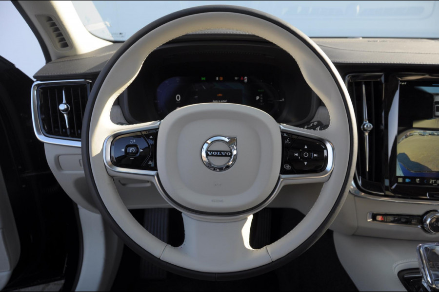 Volvo V90 T6 350PK Automaat Ultra Bright / Stoelmassage / Stoelventilatie en verwarming / Luchtvering / 360 Camera / Nappaleder / Head-up display / Apple Carplay / BLIS /