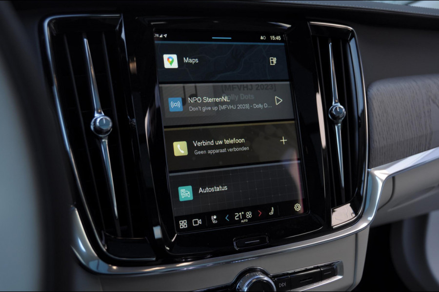 Volvo V90 T6 350PK Automaat Ultra Bright / Stoelmassage / Stoelventilatie en verwarming / Luchtvering / 360 Camera / Nappaleder / Head-up display / Apple Carplay / BLIS /