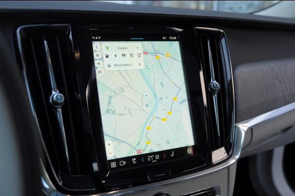 Volvo V90 T6 350PK Automaat Ultra Bright / Stoelmassage / Stoelventilatie en verwarming / Luchtvering / 360 Camera / Nappaleder / Head-up display / Apple Carplay / BLIS /