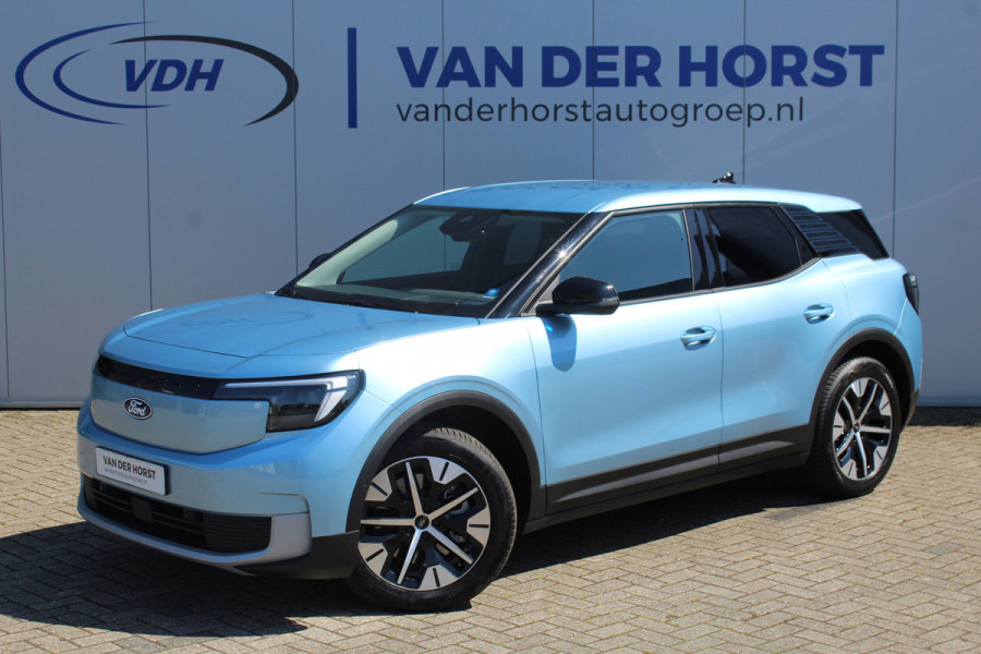 Ford Explorer Extended Range RWD 77kWh/286pk. Range 602km WLTP. Van €. 47650,- voor €. 39895,-. Fabr. garantie t/m 06-10-2028 ! Volautm. airco, elektr. achterklep, navigatie, stoel- en stuurwielverw., adaptieve cruise cntrl, lane- en side assist, 360gr. camera, LM wielen, etc