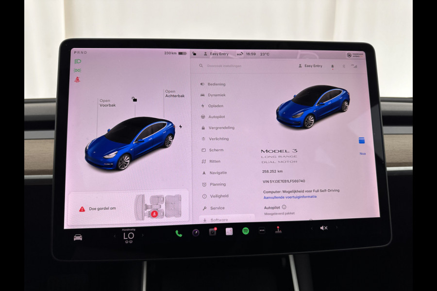 Tesla Model 3 Long Range AWD 75 kWh [ 3-Fase ] (INCL.BTW) Aut. *PANO | AUTO-PILOT | NAPPA-LEATHER | KEYLESS | FULL-LED | MEMORY-PACK | SURROUND-VIEW | DAB | CARPLAY | DIGI-COCKPIT | LANE-ASSIST | COMFORT-SEATS | 19"ALU*