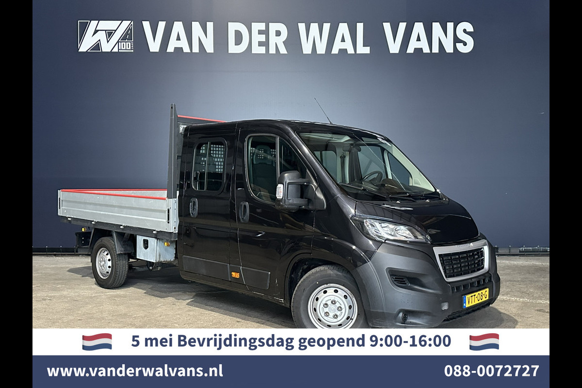 Peugeot Boxer 2.2 BlueHDi 140pk RIJKLAAR Pick up Dubbele cabine open laadbak Euro6 Airco | 7-Zits | Bluetooth telefoonvoorbereiding Peugeot Boxer 2.2 BlueHDi 140pk RIJKLAAR Pick up Dubbele cabine open laadbak Euro6 Airco | 7-Zits | Bluetooth telefoonvoorbereiding