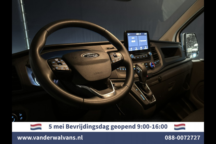 Ford Transit Custom 2.0 TDCI 130pk Automaat L1H1 Euro6 Airco | 2x zijdeur | Camera | LED | Apple Carplay Cruisecontrol, Verwarmde voorruit, Trekhaak, Parkeersensoren, Bijrijdersbank