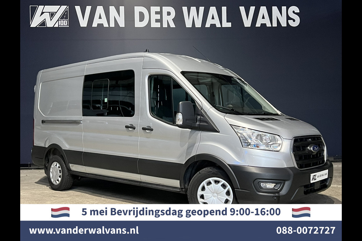 Ford Transit 2.0 TDCI 131pk L3H2 Dubbele Cabine Euro6 Airco | 6-Zits | LED | 2500kg Trekhaak Cruisecontrol, Verwarmde voorruit, Parkeersensoren Ford Transit 2.0 TDCI 131pk L3H2 Dubbele Cabine Euro6 Airco | 6-Zits | LED | 2500kg Trekhaak Cruisecontrol, Verwarmde voorruit, Parkeersensoren
