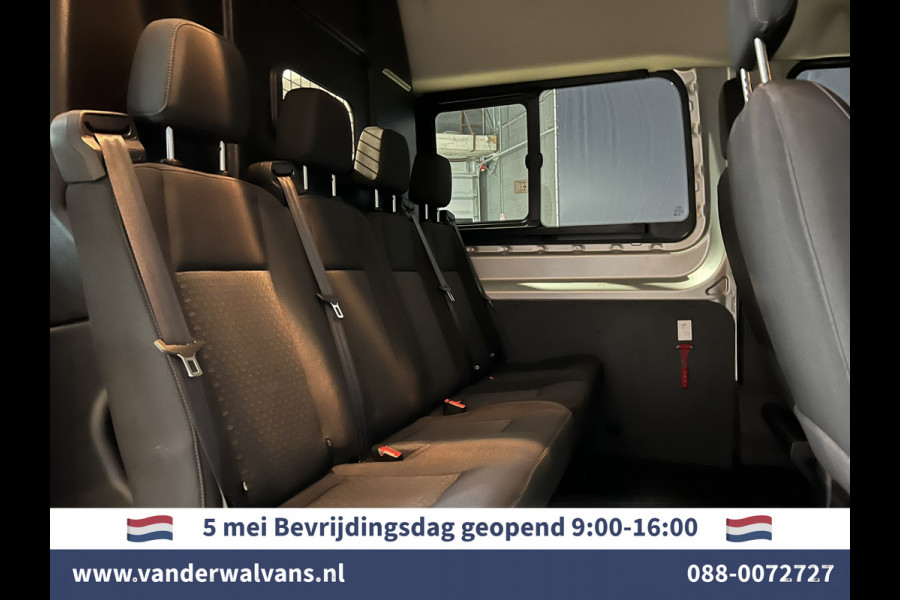 Ford Transit 2.0 TDCI 131pk L3H2 Dubbele Cabine Euro6 Airco | 6-Zits | LED | 2500kg Trekhaak Cruisecontrol, Verwarmde voorruit, Parkeersensoren