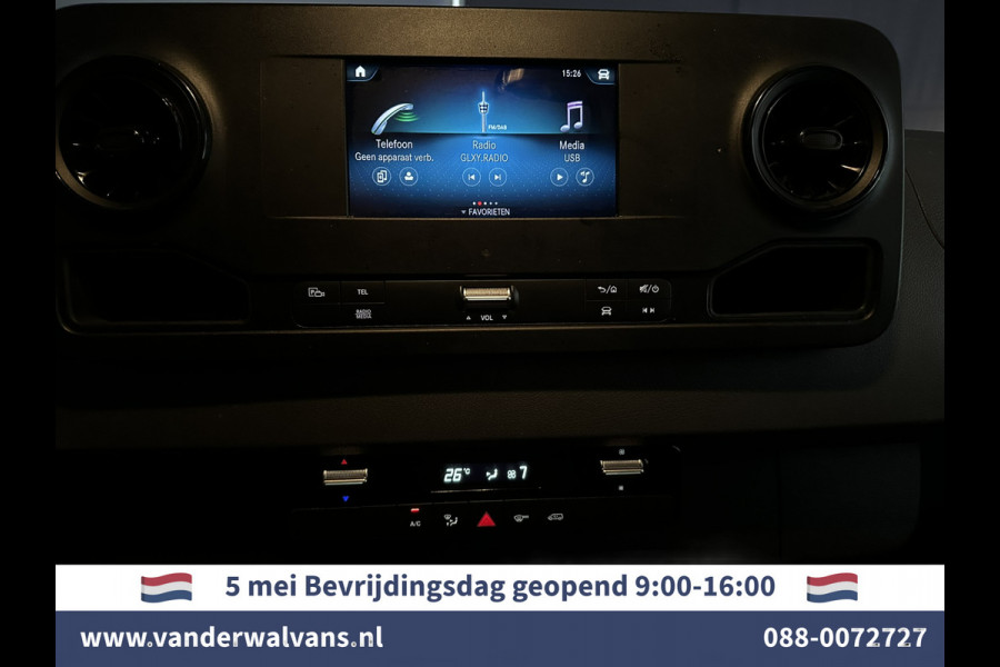 Mercedes-Benz Sprinter 311 CDI Automaat L3H2 *Post NL inrichting* Euro6 Airco | Camera | Apple Carplay | Android Auto Cruisecontrol, sidebars, 270 graden achterdeuren, schappen, doorloopdeur