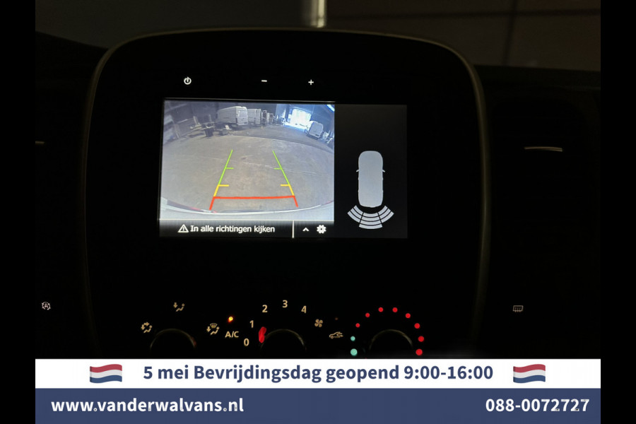 Renault Trafic 2.0 dCi 120pk L2H1 inrichting Euro6 Airco | Navigatie | LED | Camera | Cruisecontrol | Trekhaak Parkeersensoren, Bijrijdersbank