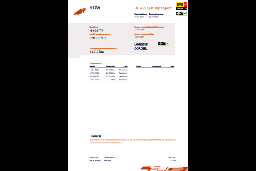 Citroën C1 1.0 VTi Feel | Airco, Speed Limiter, El. Ramen, Bluetooth, | Dealeronderhouden | NAP |