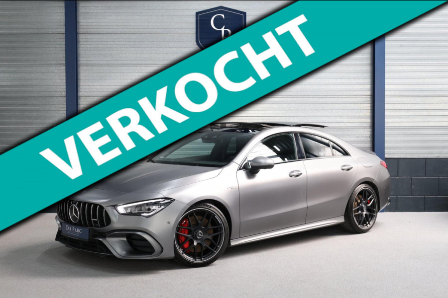 Mercedes-Benz CLA-Klasse AMG 45 S 4MATIC+ MATT/MULTIBEAM/VIRTUAL/SFEER/LEER+S.VERWARMING+VERKOELING+MEMORY/19"/ACC/12 MND GARANTIE