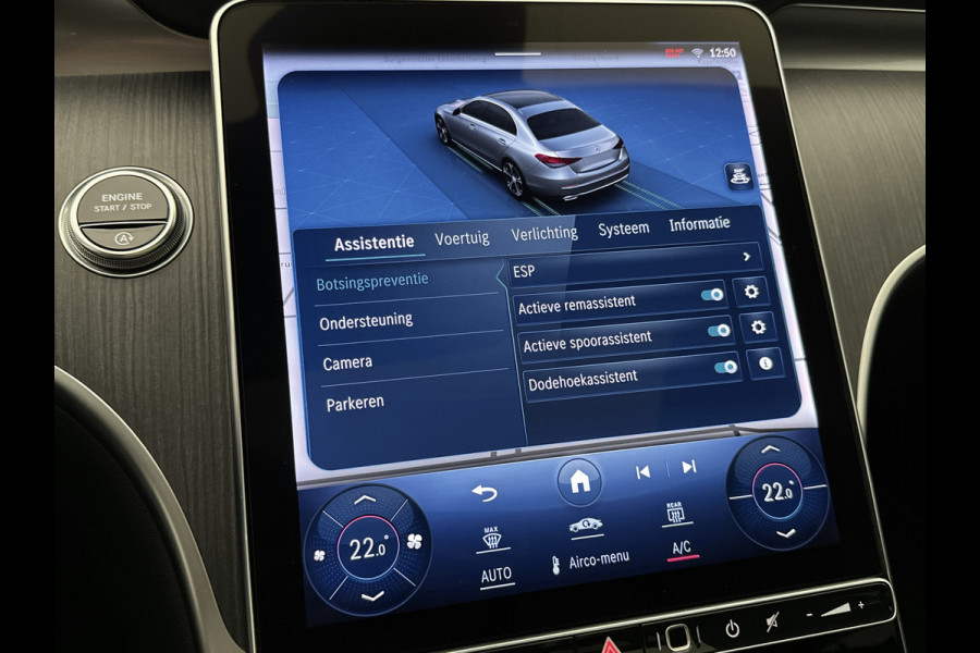 Mercedes-Benz C-Klasse 200 Launch Edition AMG Line | Multispaaks lichtmetalen velgen | Panoramadak | Navigatie | Parking support met camera achter | Inclusief 24 maanden MB Certified garantie voor Europa.