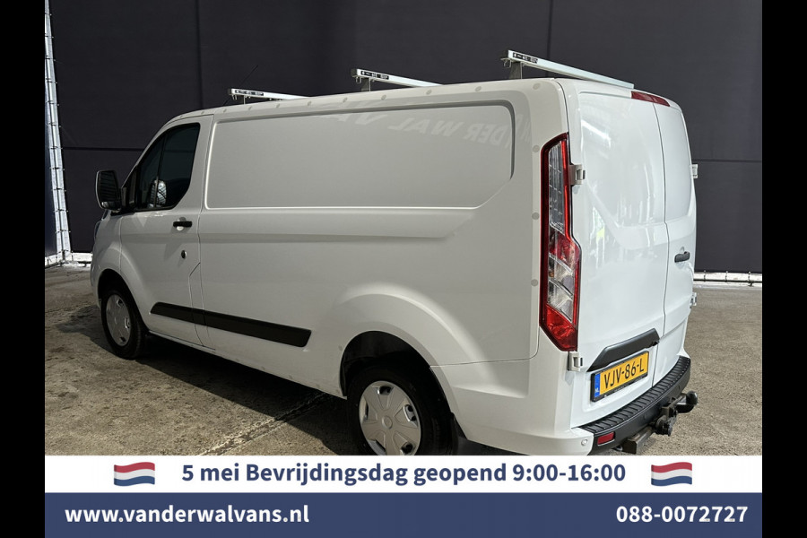 Ford Transit Custom 2.0 TDCI L1H1 Euro6 Airco | Camera | LED | Apple Carplay | Android Auto | 2500kg Trekhaak Cruisecontrol, Parkeersensoren, Verwarmde voorruit, Dakdragers, Bijrijdersbank