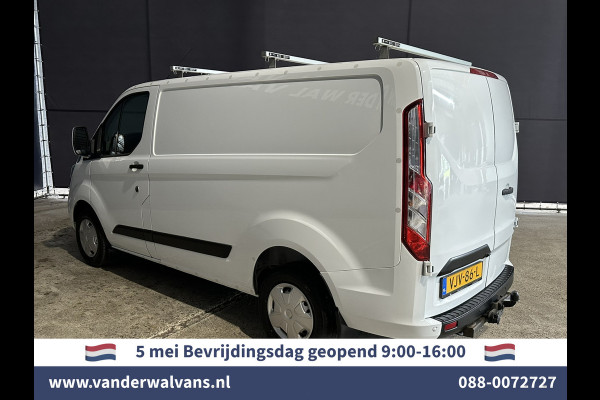 Ford Transit Custom 2.0 TDCI L1H1 Euro6 Airco | Camera | LED | Apple Carplay | Android Auto | 2500kg Trekhaak Cruisecontrol, Parkeersensoren, Verwarmde voorruit, Dakdragers, Bijrijdersbank
