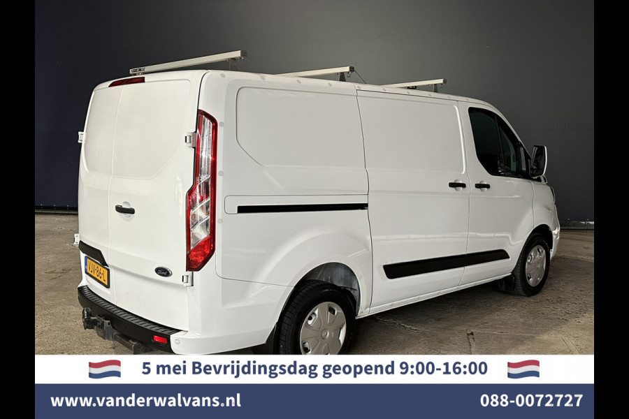 Ford Transit Custom 2.0 TDCI L1H1 Euro6 Airco | Camera | LED | Apple Carplay | Android Auto | 2500kg Trekhaak Cruisecontrol, Parkeersensoren, Verwarmde voorruit, Dakdragers, Bijrijdersbank