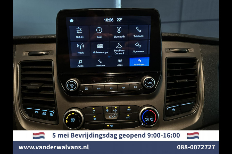 Ford Transit Custom 2.0 TDCI L1H1 Euro6 Airco | Camera | LED | Apple Carplay | Android Auto | 2500kg Trekhaak Cruisecontrol, Parkeersensoren, Verwarmde voorruit, Dakdragers, Bijrijdersbank