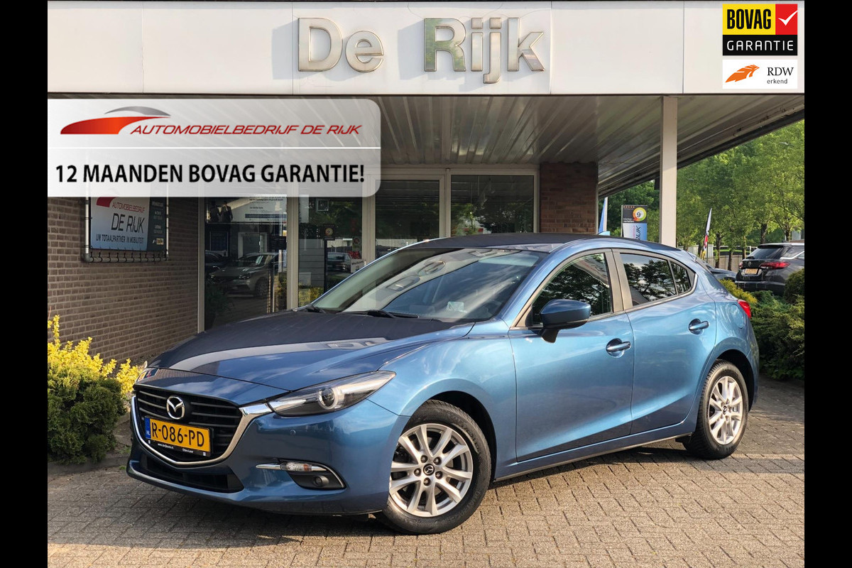 Mazda 3 2.0 SkyActiv-G 120 SkyLease GT | Head-Up, Navi, Camera, Stoel+Stuurverw., Climate | Dealeronderhouden | Eternal Blue | Mazda 3 2.0 SkyActiv-G 120 SkyLease GT | Head-Up, Navi, Camera, Stoel+Stuurverw., Climate | Dealeronderhouden | Eternal Blue |
