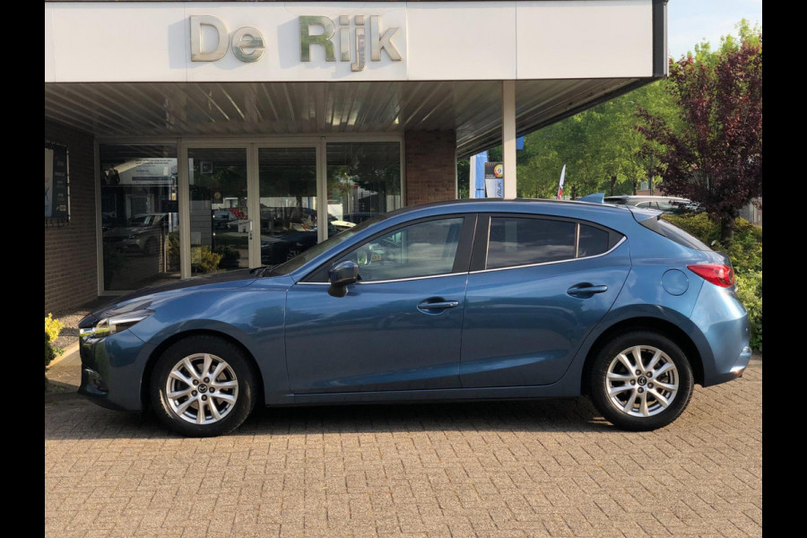 Mazda 3 2.0 SkyActiv-G 120 SkyLease GT | Head-Up, Navi, Camera, Stoel+Stuurverw., Climate | Dealeronderhouden | Eternal Blue |
