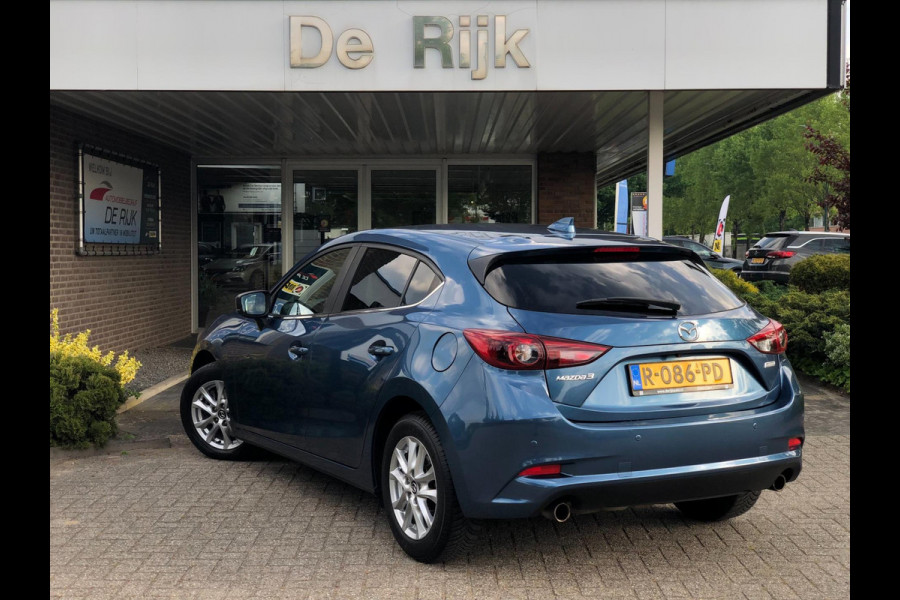 Mazda 3 2.0 SkyActiv-G 120 SkyLease GT | Head-Up, Navi, Camera, Stoel+Stuurverw., Climate | Dealeronderhouden | Eternal Blue |