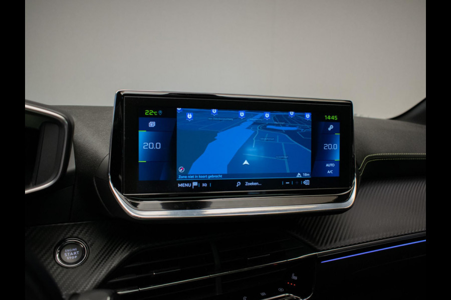 Peugeot e-208 EV GT 350 50 kWh Sport (APPLECARPLAY,NAVI,STOELVERWARMING,CRUISE,GETINT,CARBON,SPORTSTOELEN,CAMERA,SFEERVERLICHTING)