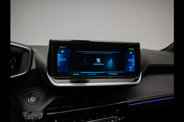 Peugeot e-208 EV GT 350 50 kWh Sport (APPLECARPLAY,NAVI,STOELVERWARMING,CRUISE,GETINT,CARBON,SPORTSTOELEN,CAMERA,SFEERVERLICHTING)