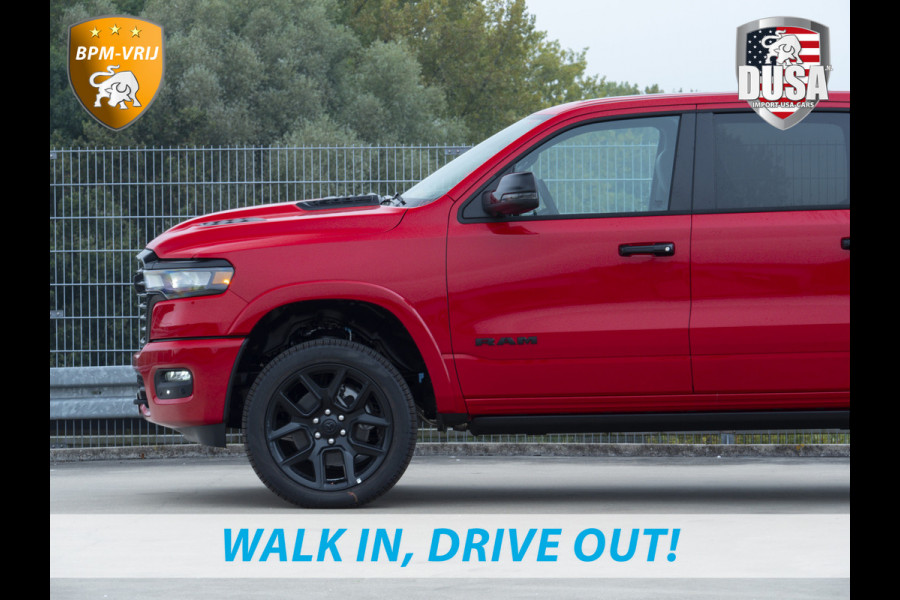 Dodge Ram 1500 | Laramie | Premium Night | 3.0L I6 Hurricane | Crew Cab | 4X4 | Panorama | LPG | 14,4-inch Touchscreen | Passenger Display | INCL BPM-VOORDEEL Getoonde accessoires zijn verkrijgbaar tegen meerprijs