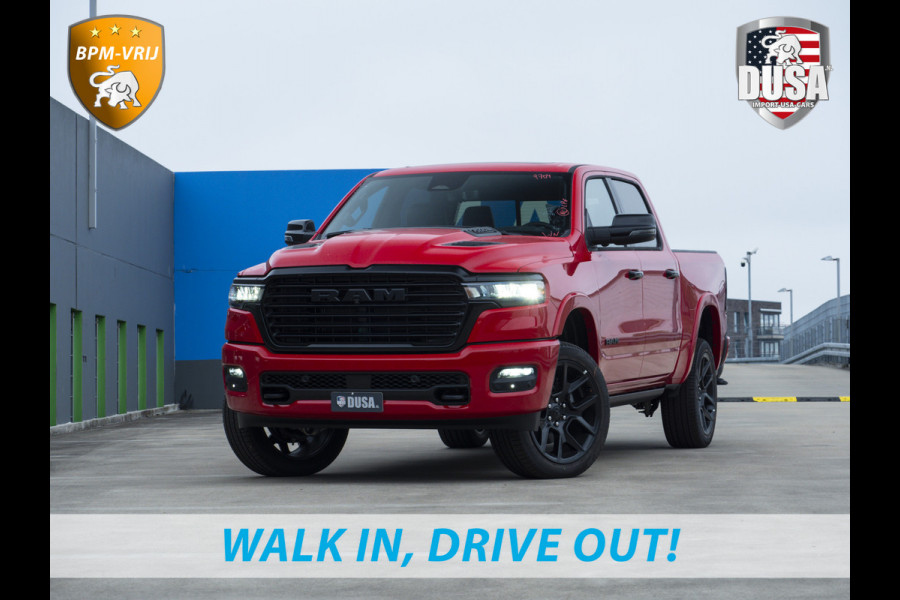 Dodge Ram 1500 | Laramie | Premium Night | 3.0L I6 Hurricane | Crew Cab | 4X4 | Panorama | LPG | 14,4-inch Touchscreen | Passenger Display | INCL BPM-VOORDEEL Getoonde accessoires zijn verkrijgbaar tegen meerprijs
