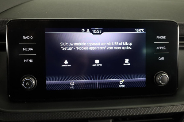 Škoda Kamiq 1.0 TSI Ambition 110 pk Automaat (DSG) | Verlengde garantie | Navigatie via App | Parkeersensoren achter | LED koplampen | Autom. airco |
