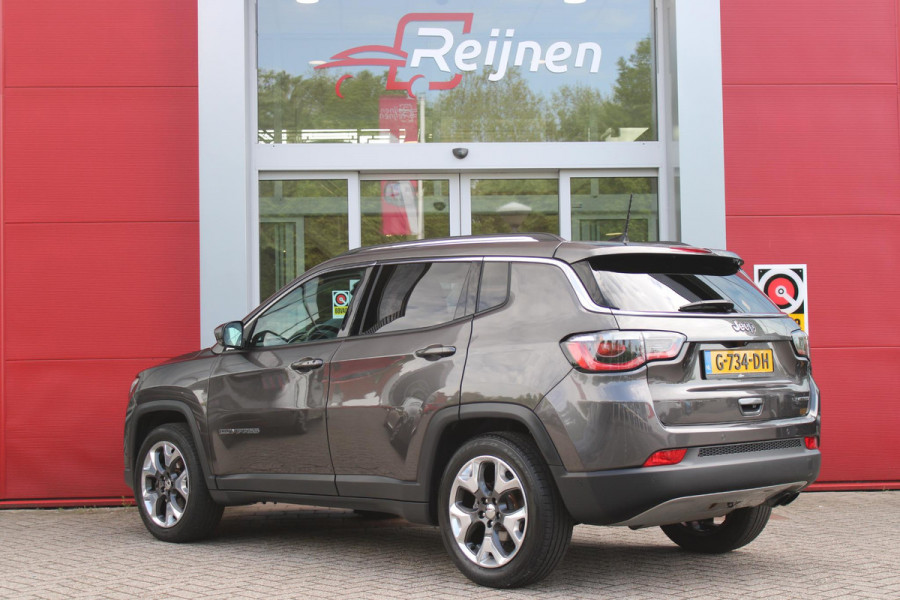 Jeep Compass 1.4 140PK MultiAir LIMITED | AFNEEMBARE TREKHAAK | ELEKTRISCH BEDIENBARE STOELEN MET GEHEUGENFUNCTIE | LEDEREN BEKLEDING | NAVIGATIE | KEYLESS ENTRY/START | CRUISE CONTROL | DAB+ RADIO | ACHTERUITRIJ CAMERA | DODEHOEK DETECTIE | BEATS AUDIO SYSTEM | CLIMATE CONTROL |