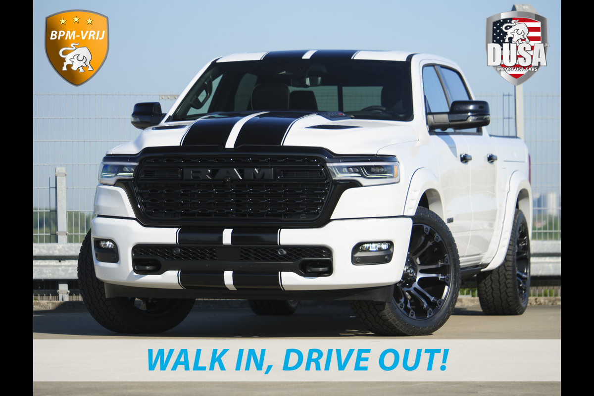 Dodge Ram | 1500 | Limited | 3.0L Twin-Turbo I6 | High Output | BPM-VRIJ | Passenger Display | 14,4 Touch Screen | LPG | RAMBOX Getoonde accessoires zijn verkrijgbaar tegen meerprijs Dodge Ram | 1500 | Limited | 3.0L Twin-Turbo I6 | High Output | BPM-VRIJ | Passenger Display | 14,4 Touch Screen | LPG | RAMBOX Getoonde accessoires zijn verkrijgbaar tegen meerprijs