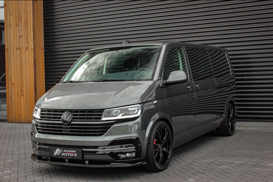Volkswagen Transporter 2.0 TDI L2H1 30 DC BULLI 199PK DUBBEL CABINE / LEDEREN BEKLEDING / PDC / VERLAGINGSVEREN / 2X SCHUIFDEUR