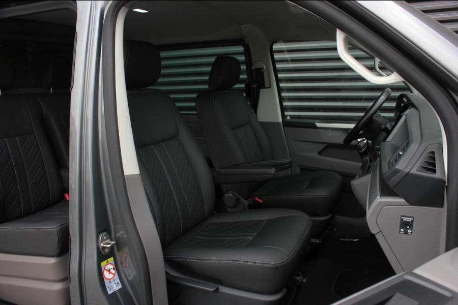 Volkswagen Transporter 2.0 TDI L2H1 30 DC BULLI 199PK DUBBEL CABINE / LEDEREN BEKLEDING / PDC / VERLAGINGSVEREN / 2X SCHUIFDEUR