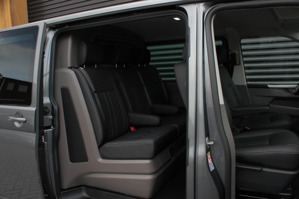 Volkswagen Transporter 2.0 TDI L2H1 30 DC BULLI 199PK DUBBEL CABINE / LEDEREN BEKLEDING / PDC / VERLAGINGSVEREN / 2X SCHUIFDEUR