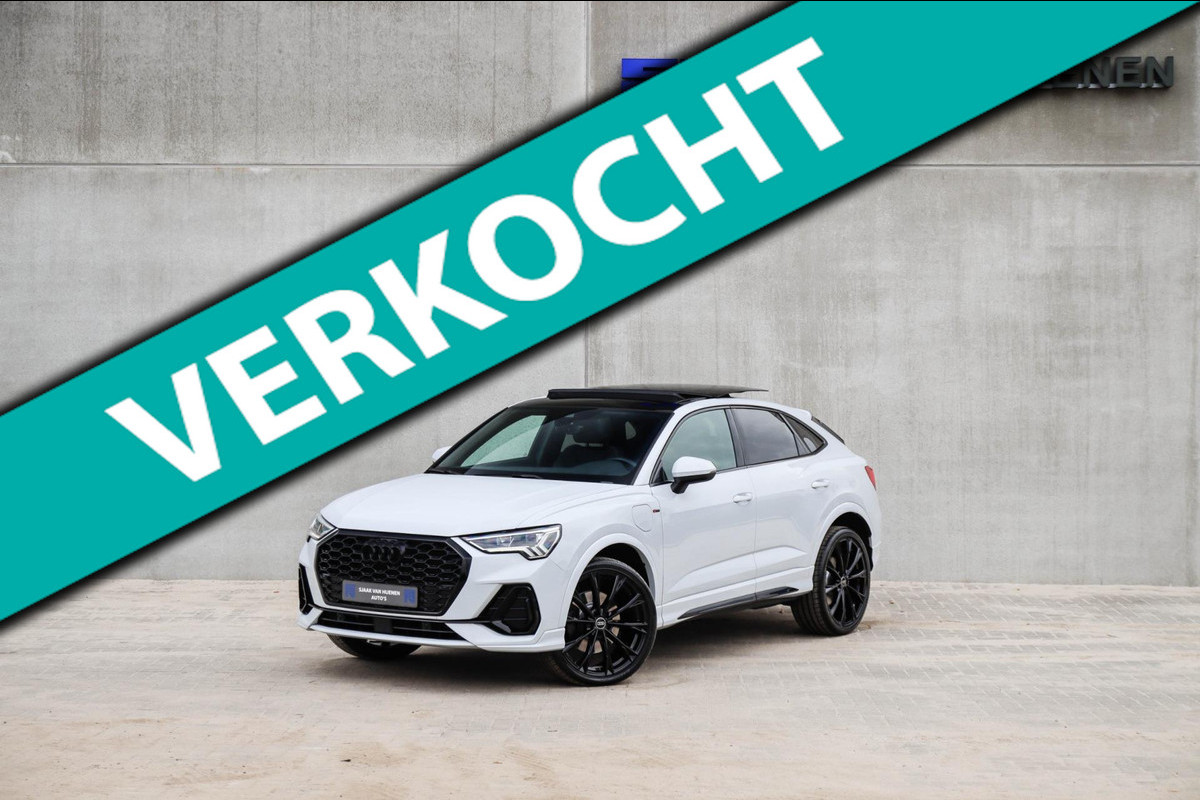 Audi Q3 Sportback 45 TFSI e S Line Edition 245pk S-Tronic 1e Eig|DLR|Panoramadak|Virtual Cockpit|LED Matrix|Leder|ACC|Camera|Black Audi Q3 Sportback 45 TFSI e S Line Edition 245pk S-Tronic 1e Eig|DLR|Panoramadak|Virtual Cockpit|LED Matrix|Leder|ACC|Camera|Black