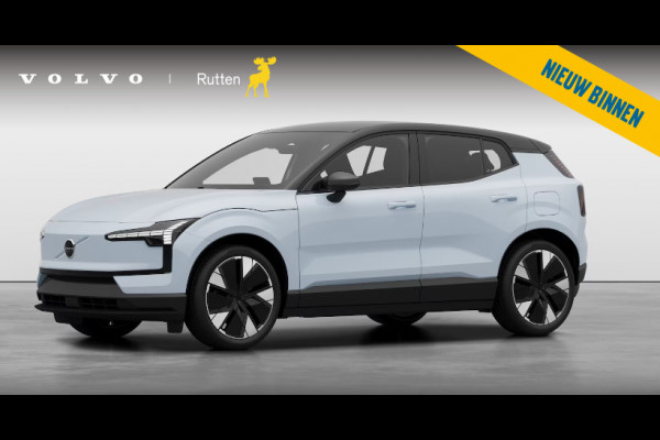 Volvo EX30 Single Ext. Range Plus / Nu van €47.150 Voor €39.650! / / Adaptieve Cruise Control/ Dodehoek Detectie / Parkeersensoren voor en achter/ Achteruitrijcamera/ Warmtepomp/ Google Services/W