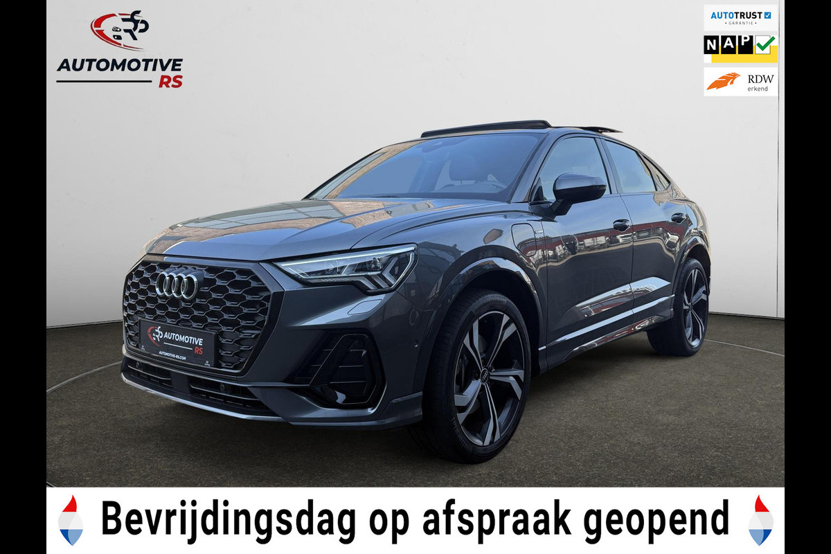 Audi Q3 Sportback 45 TFSI e | 3x S Line | Pano | Leder | Navi Elektr. Klep Luxe & Sportief Audi Q3 Sportback 45 TFSI e | 3x S Line | Pano | Leder | Navi Elektr. Klep Luxe & Sportief