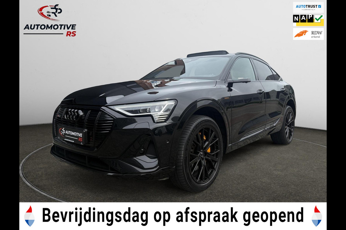 Audi E-tron Sportback Pano 55 quattro 408PK | 3x S-Line | Virtual Mirrors | Matrix LED | 21" | Zwart Optiek | BTW Auto Audi E-tron Sportback Pano 55 quattro 408PK | 3x S-Line | Virtual Mirrors | Matrix LED | 21" | Zwart Optiek | BTW Auto