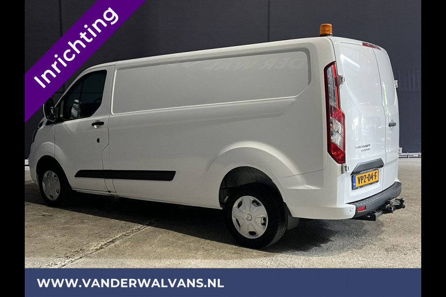 Ford Transit Custom 2.0 TDCI 130pk L2H1 Euro6 inrichting Airco | 2800kg trekhaak | LED | Omvormer | Camera Apple Carplay, Cruisecontrol, Verwarmde voorruit, Stoelverwarming, Parkeersensoren, Bijrijdersbank