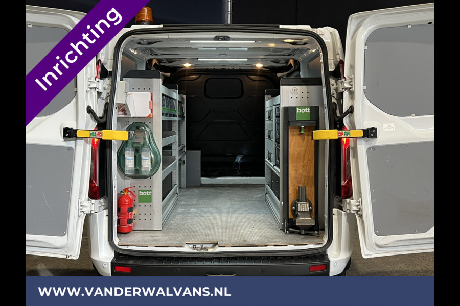 Ford Transit Custom 2.0 TDCI 130pk L2H1 Euro6 inrichting Airco | 2800kg trekhaak | LED | Omvormer | Camera Apple Carplay, Cruisecontrol, Verwarmde voorruit, Stoelverwarming, Parkeersensoren, Bijrijdersbank