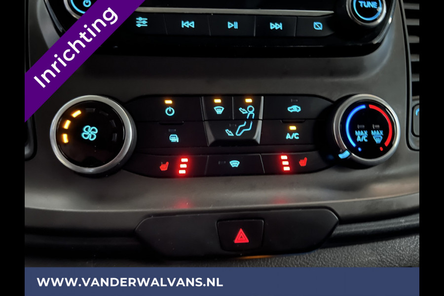 Ford Transit Custom 2.0 TDCI 130pk L2H1 Euro6 inrichting Airco | 2800kg trekhaak | LED | Omvormer | Camera Apple Carplay, Cruisecontrol, Verwarmde voorruit, Stoelverwarming, Parkeersensoren, Bijrijdersbank