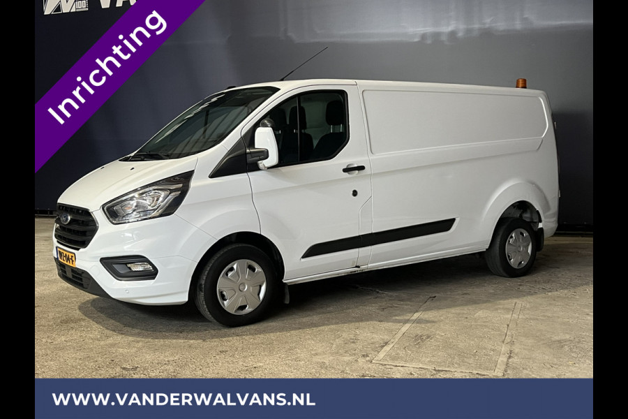 Ford Transit Custom 2.0 TDCI 130pk L2H1 Euro6 inrichting Airco | 2800kg trekhaak | LED | Omvormer | Camera Apple Carplay, Cruisecontrol, Verwarmde voorruit, Stoelverwarming, Parkeersensoren, Bijrijdersbank
