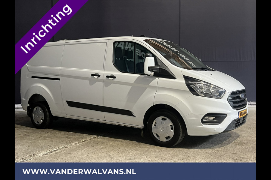 Ford Transit Custom 2.0 TDCI 130pk L2H1 Euro6 inrichting Airco | 2800kg trekhaak | LED | Omvormer | Camera Apple Carplay, Cruisecontrol, Verwarmde voorruit, Stoelverwarming, Parkeersensoren, Bijrijdersbank