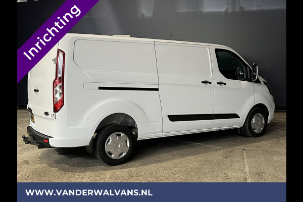 Ford Transit Custom 2.0 TDCI 130pk L2H1 Euro6 inrichting Airco | 2800kg trekhaak | LED | Omvormer | Camera Apple Carplay, Cruisecontrol, Verwarmde voorruit, Stoelverwarming, Parkeersensoren, Bijrijdersbank