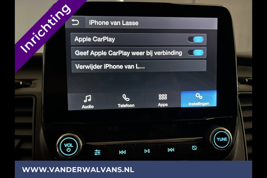 Ford Transit Custom 2.0 TDCI 130pk L2H1 Euro6 inrichting Airco | 2800kg trekhaak | LED | Omvormer | Camera Apple Carplay, Cruisecontrol, Verwarmde voorruit, Stoelverwarming, Parkeersensoren, Bijrijdersbank