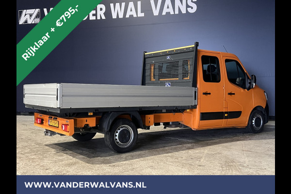 Renault Master 2.3 dCi 135 pk RIJKLAAR Pick up Open laadbak Dubbele cabine Euro6 Airco | 7-Zits | 2500kg Trekhaak Bluetooth-telefoonvoorbereiding