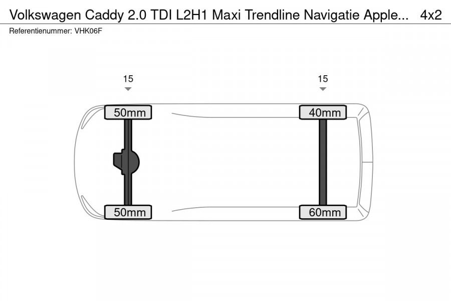 Volkswagen Caddy 2.0 TDI L2H1 Maxi Trendline Navigatie Apple Carplay Cruise control  Airco Euro6