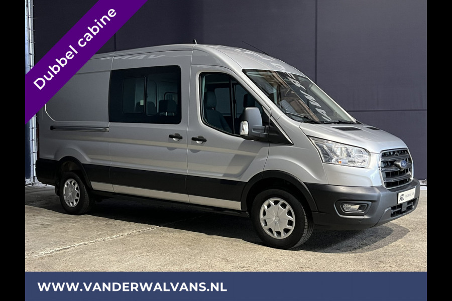 Ford Transit 2.0 TDCI 131pk L3H2 Dubbele Cabine Euro6 Airco | 6-Zits | LED | 2500kg Trekhaak | Cruisecontrol Verwarmde voorruit, Parkeersensoren