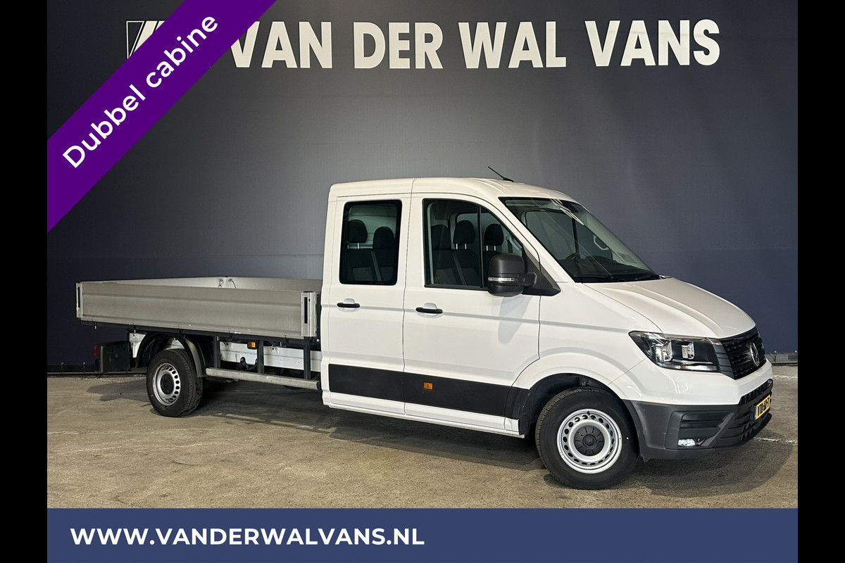 Volkswagen Crafter 2.0 TDI 140 pk Pick up Open laadbak Dubbele Cabine Euro6 Airco | 7-Zits | Navigatie | 2800kg Trekhaak Apple Carplay, Android Auto, Cruisecontrol, Chauffeursstoel Volkswagen Crafter 2.0 TDI 140 pk Pick up Open laadbak Dubbele Cabine Euro6 Airco | 7-Zits | Navigatie | 2800kg Trekhaak Apple Carplay, Android Auto, Cruisecontrol, Chauffeursstoel