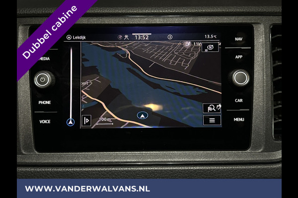 Volkswagen Crafter 2.0 TDI 140 pk Pick up Open laadbak Dubbele Cabine Euro6 Airco | 7-Zits | Navigatie | 2800kg Trekhaak Apple Carplay, Android Auto, Cruisecontrol, Chauffeursstoel